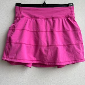 Lululemon Pace Rival Skirt Skort Prism Pink 15” Size 4 TALL W8AADT Tennis Golf